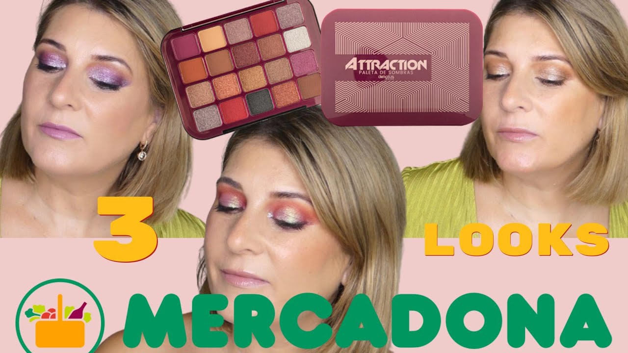 🔥NUEVA paleta 🎨ATTRACTION de MERCADONA +  3 looks
