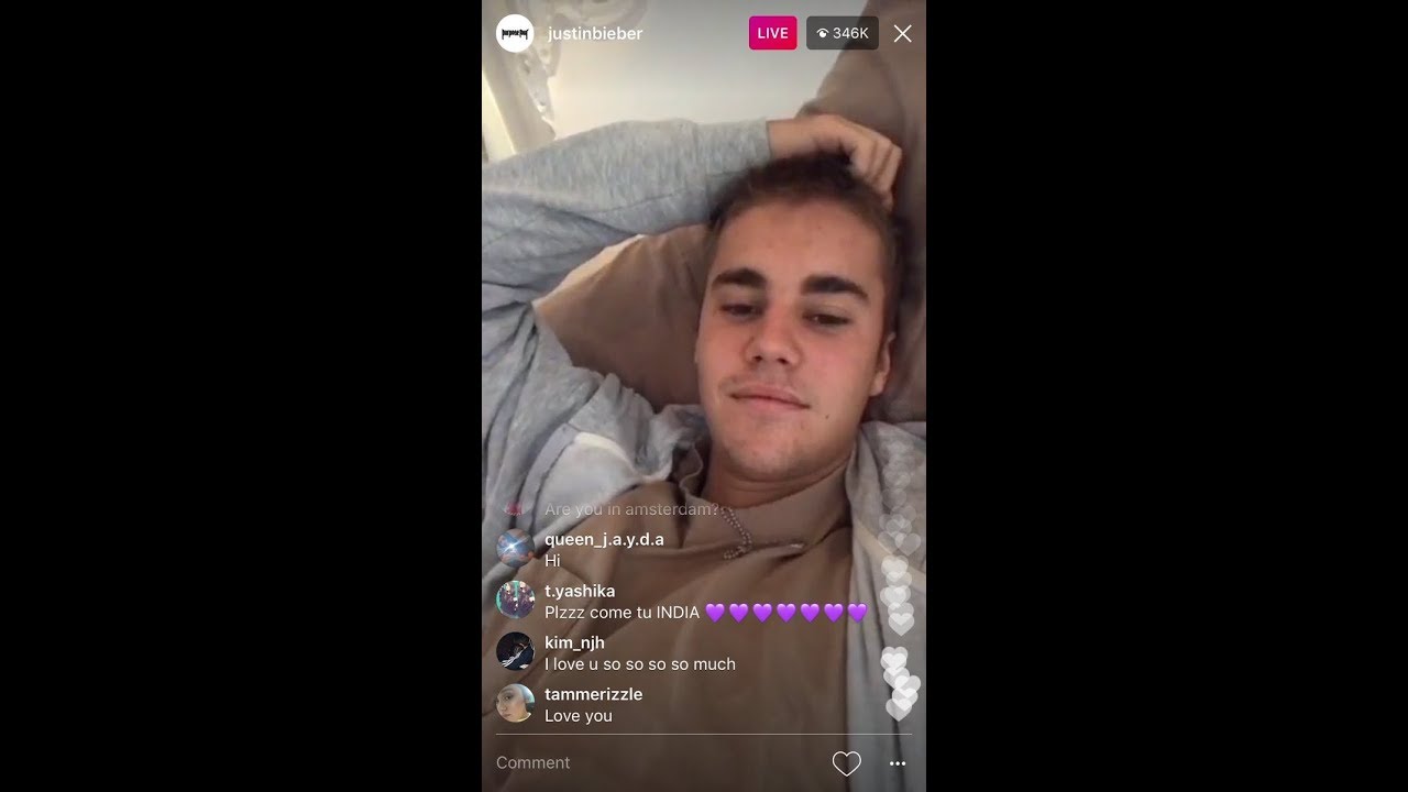 Justin Bieber live on Instagram FULL VIDEO ( February 12, 2017)