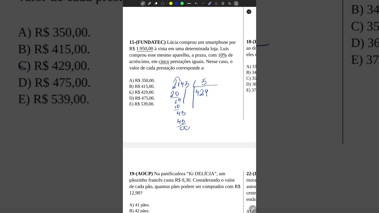 “Questões 11 a 20 – Matemática  para Concursos [Explicação Passo a Passo]