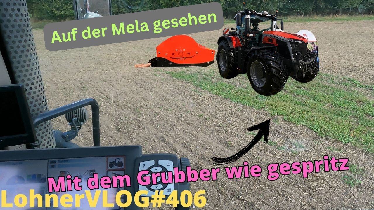 LohnerVLOG#406 Kurz zur Mela, Tehnos Butterfly und MF 9S.425 I Mit dem Flachgrubber wie gespritzt