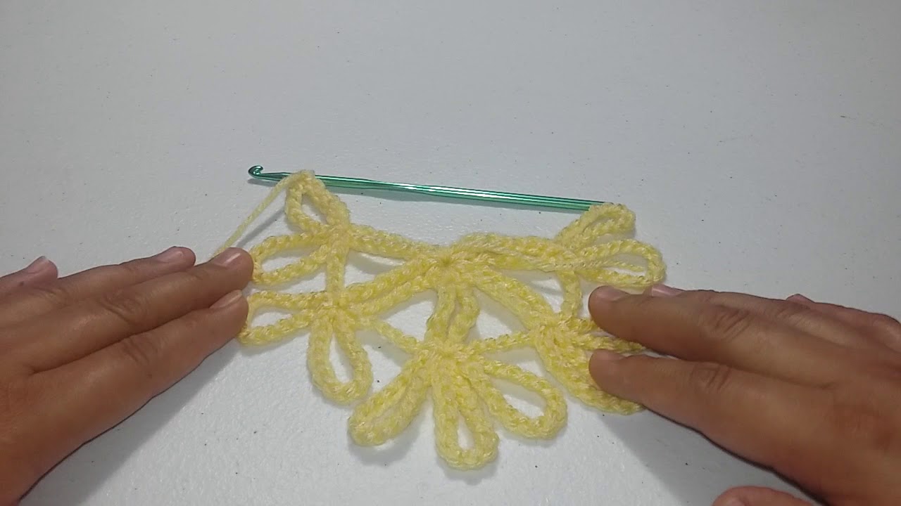 La flor de la Vida super fácil un punto para un chal triangular a crochet