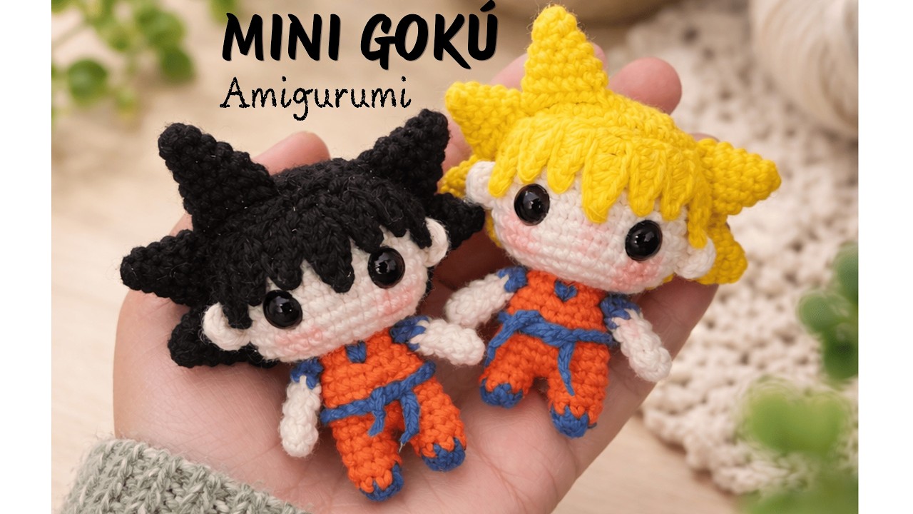 Gokú Llavero Amigurumi Fácil | Easy Goku Keychain Crochet