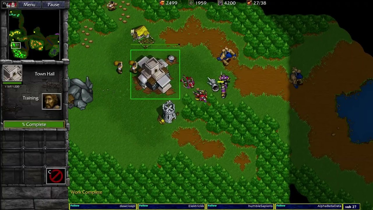 Warcraft 2 Remastered Bridge to Bridge Combat 4v4