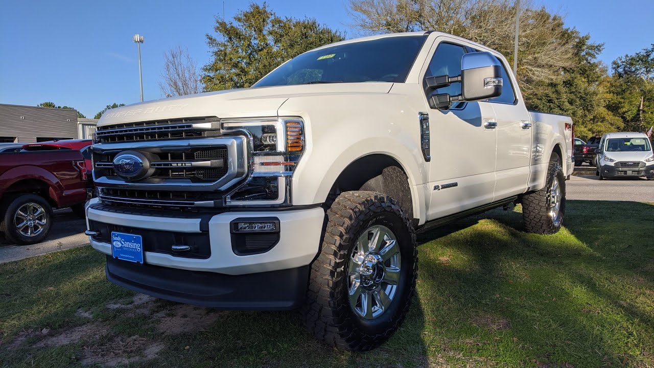 2020 Ford F-250 Platinum PowerStroke Diesel with 37 inch Mud Tires