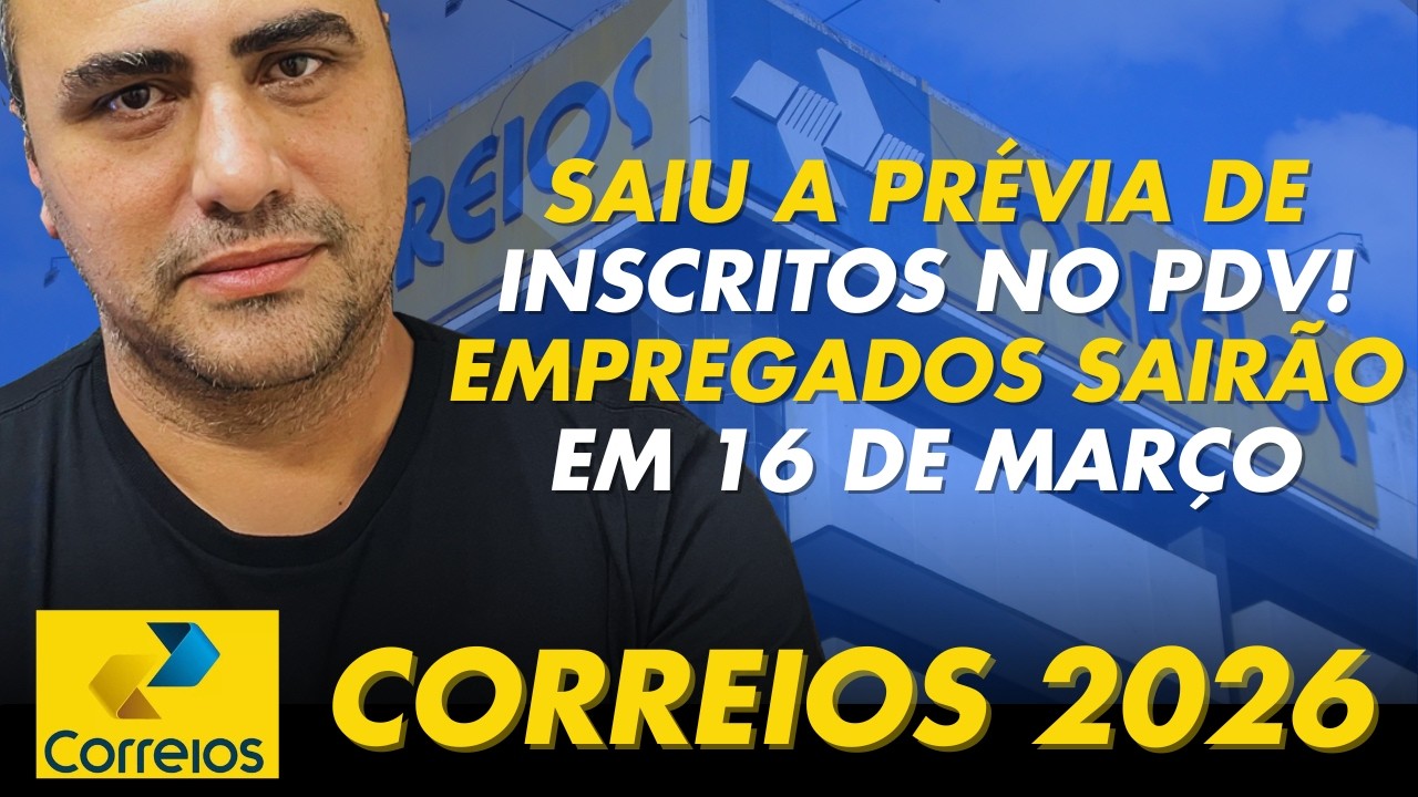 PDV dos Correios tem milhares de inscritos!