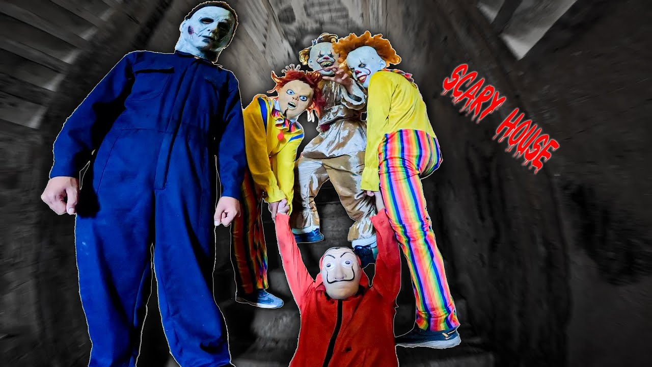 PARKOUR MONEY HEIST NO ESCAPE FROM THE SPOOKKY HOUSE || ESCAPING CRAZY CLOWNS vs PARKOUR POV