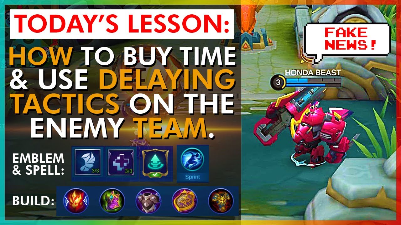 DELAYING TACTICS TUTORIAL WITH GROCK! RANK GAMEPLAY BY HONDA BEAST | MLBB