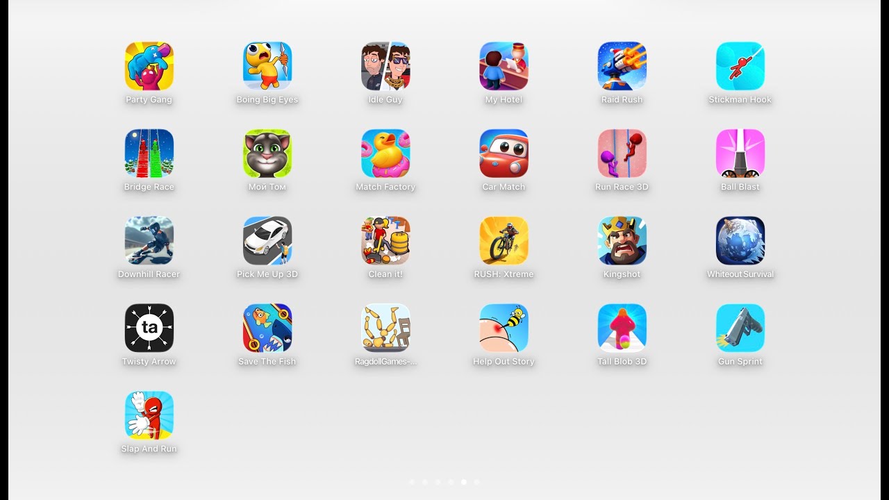 Save The Fish, Going Balls, Hexa Sort, Hole.io, Count Master, Royal Cooking