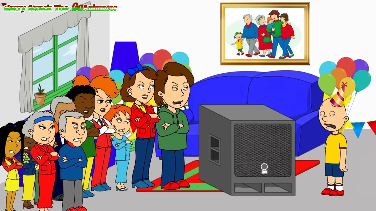 (Harry Strack The GoAnimator Re-Upload) Caillou Gets Grounded: Caillou&rsquo;s Birthday Punishment Day