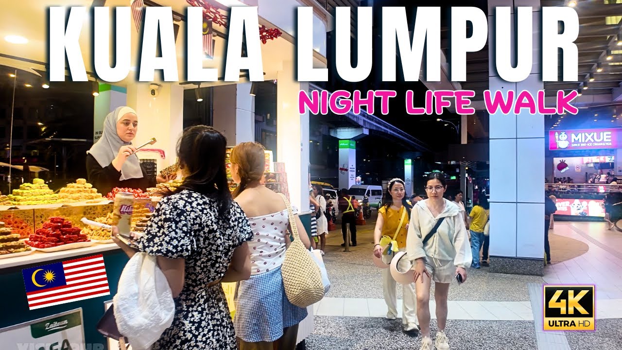 🌧️ Bukit Bintang Night Walk in the Rain 🌃 | Kuala Lumpur’s Shibuya ✨ Street Food, Culture & Vibes