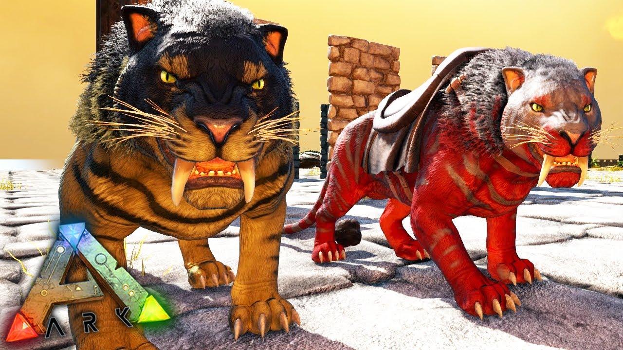 ARK PRIMITIVO #58 - Agora o BICHO PEGOU! 2 Dentes de Sabre Incríveis!