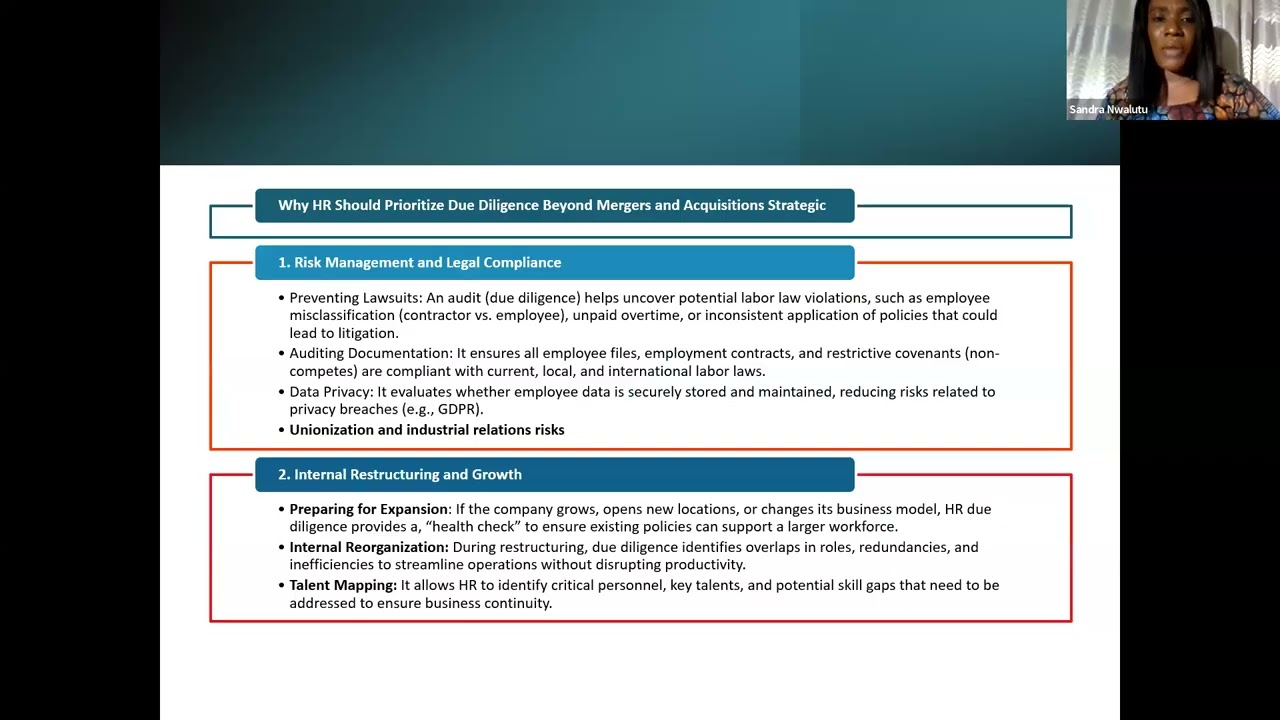 Due Diligence on Workforce