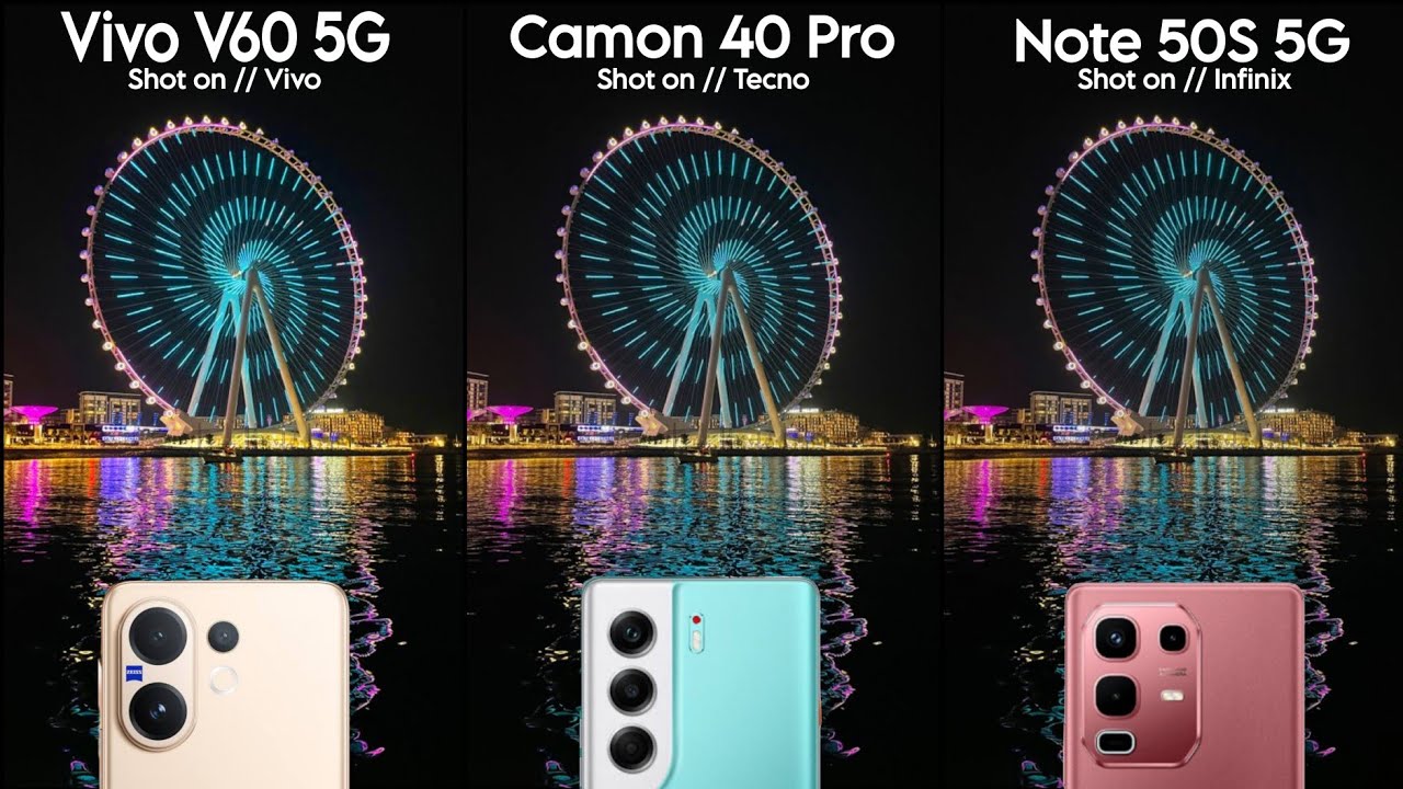 Vivo V60 5G VS Tecno Camon 40 Pro Infinix Note 50S 5G Camera Test Comparison 