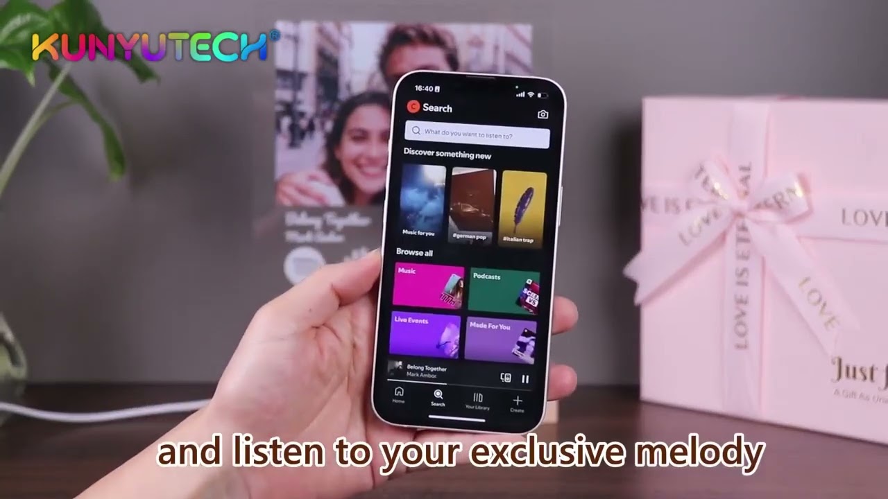 Kunyutech personalized Spotify plaque Gifts 