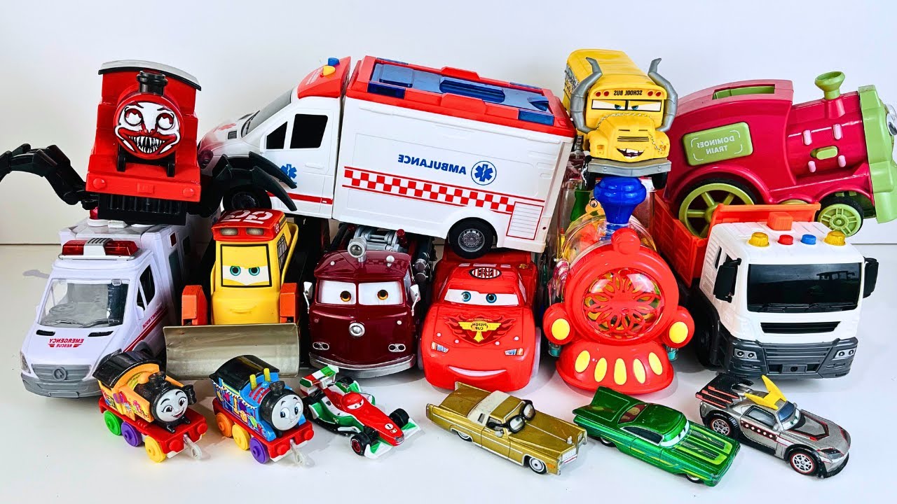 Disney Pixar Cars , Lightning McQueen Filmore Cruz Ramirez Chevrolet Porsche Mater Ambulance | ASMR