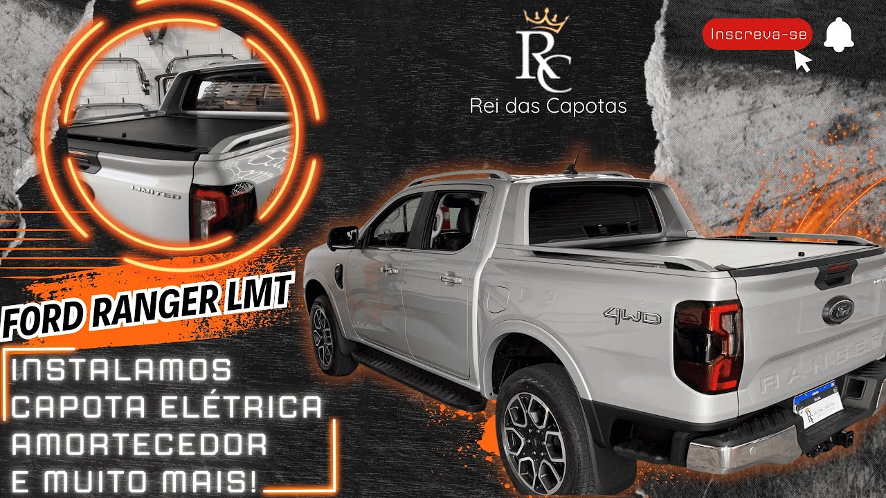 FORD RANGER LMT 2024 2025 Instalamos Capota Elétrica Amortecedor da Tampa Sistema Antifurto