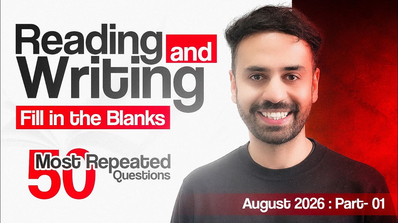 PTE Reading and Writing Fill in the Blanks | Real Exam Predictions August 2026 | VLE