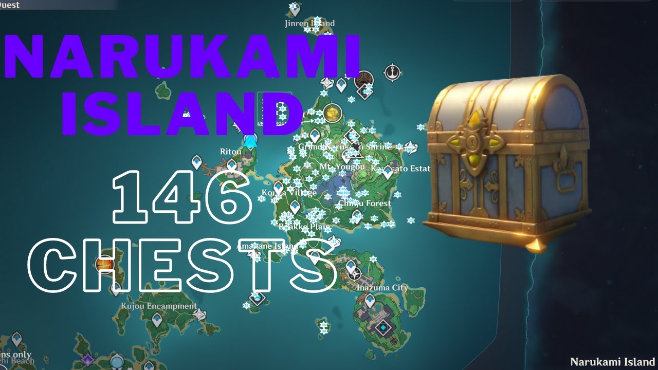 All 146 Chests on Narukami Island  (100% Exploration) [Genshin Impact]