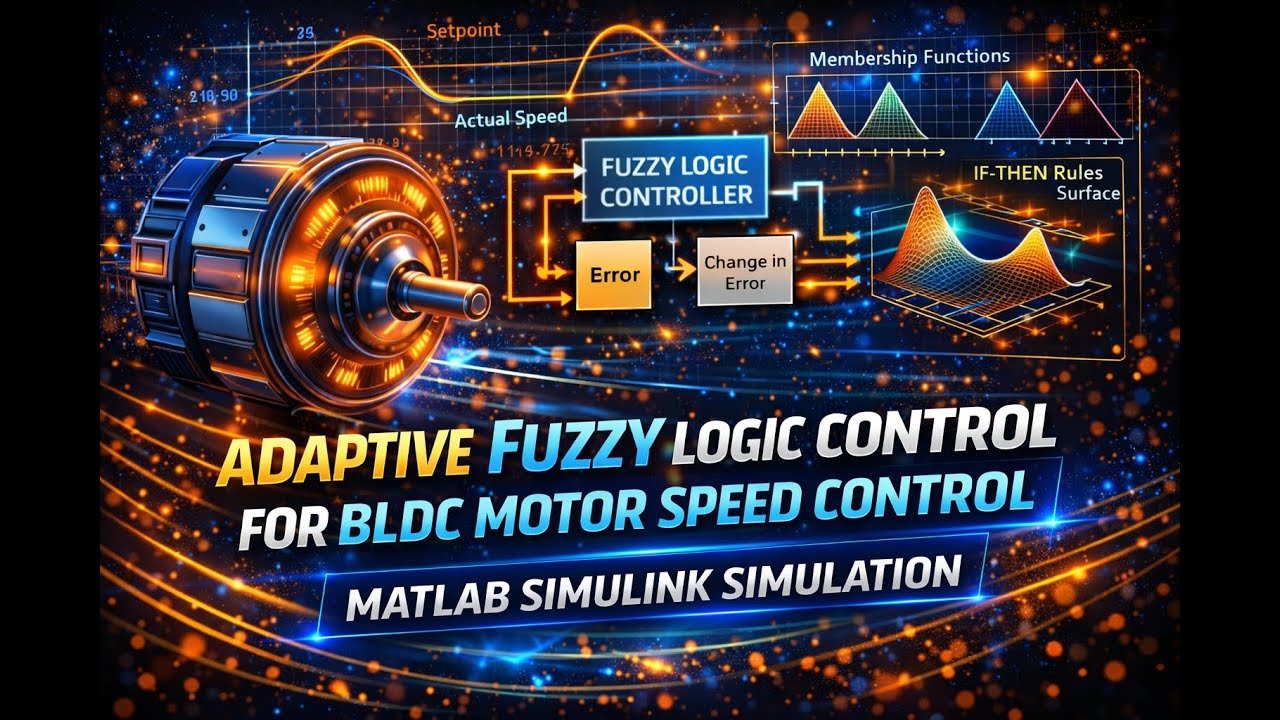 Adaptive Fuzzy Logic Control for BLDC Motor Speed Control | MATLAB Simulink Simulation