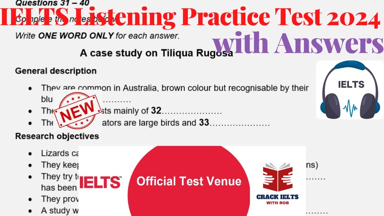 Практический тест IELTS Listening Test 2024 с ответами | 22.01.2024