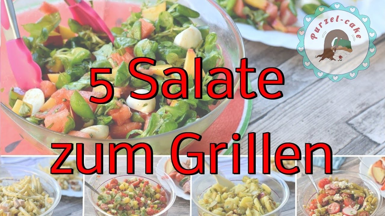 Salate zum Grillen / 5 verschieden Salat Ideen als Grillbeilage