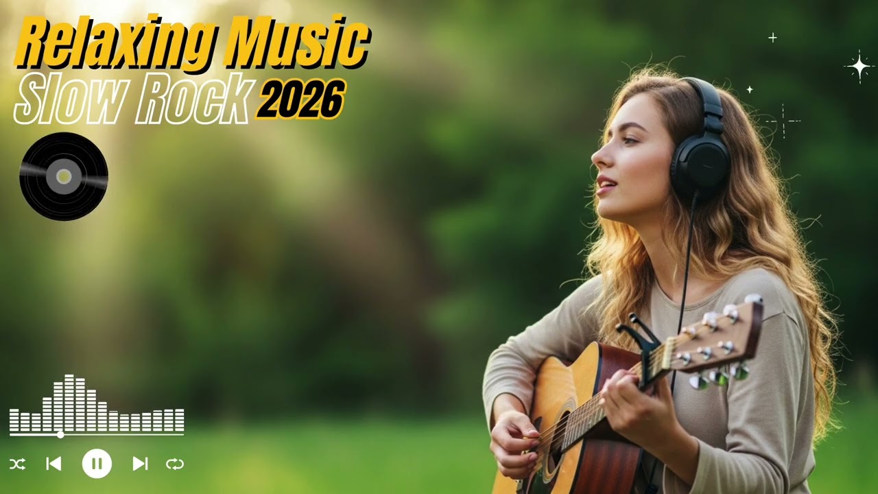 Relaxing Slow Rock Therapy 🌿 Calm Guitar Instrumental for Stress Relief