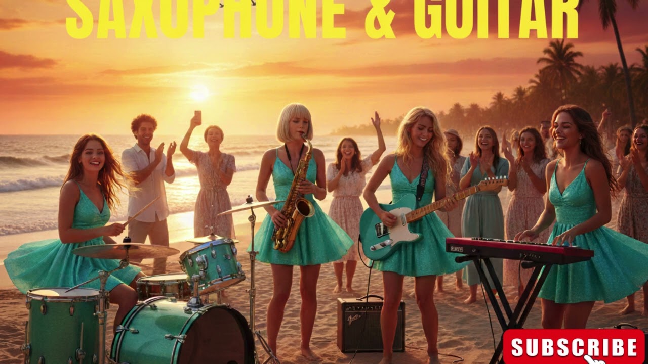 ❤️Sunset Serenade 4K Saxophone & Guitar Rumba Bolero (Instrumental Music)