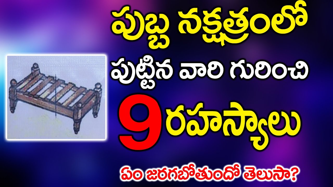పుబ్బ నక్షత్రం లో పుటిన వారి గురించి 9 రహస్యాలు || Pubba Nakashtra Telugu || 6JVR