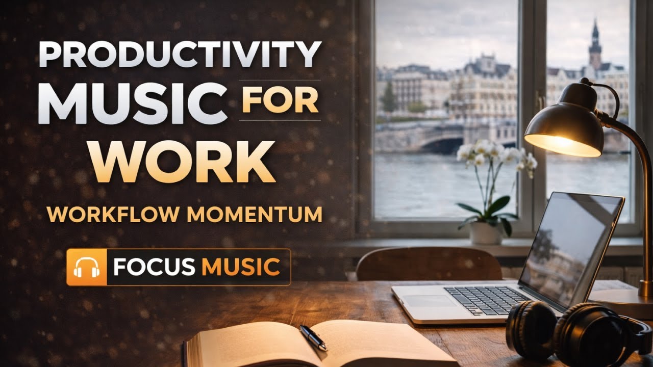 Productivity Music for Work 🎧💻 Workflow Momentum – Clean Desk Setup