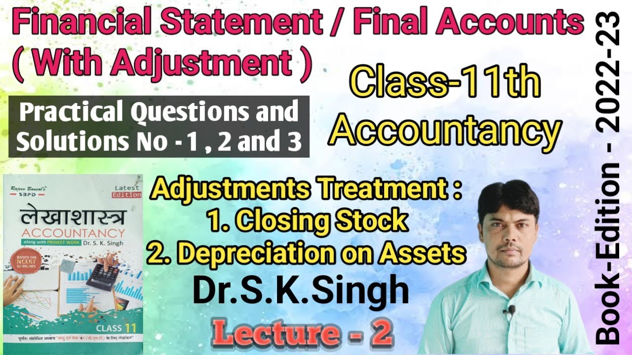 Final Accounts ( With Adjustments ) - Practical Questions and Solutions No - 1 , 2 and 3 |