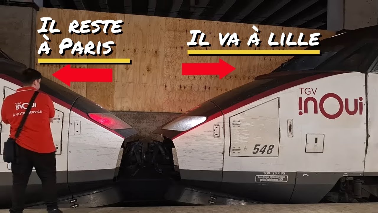 Зрелищная Расцепка Поезда TGV InOui в Аэропорту Шарль-де-Голль (CDG): Маневр SNCF [Видео Поезда]