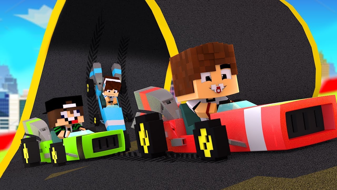 CORRIDA MALUCA COM SUPER CARROS !! - MINECRAFT