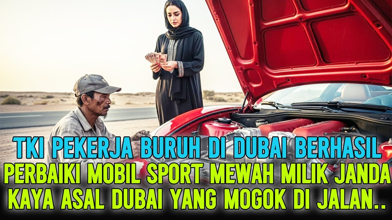 KISAH NYATA‼️TKI BURUH PABRIK PERBAIKI MOBIL SPORT MILIK JANDA KAYA DUBAI YANG MOGOK DIJALAN