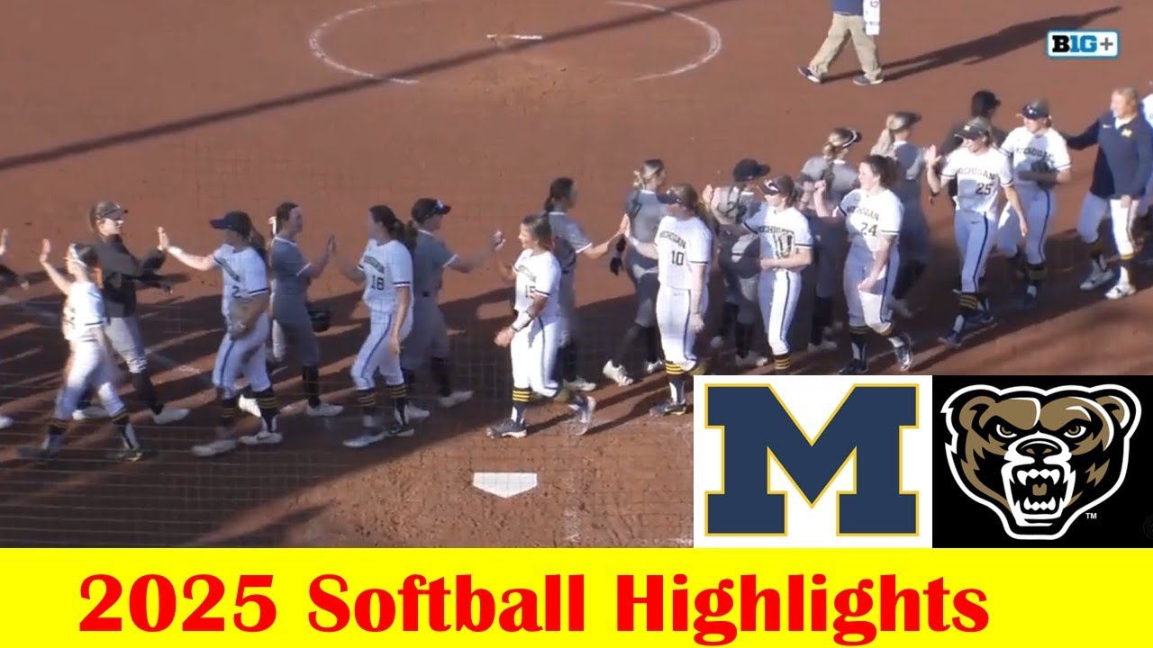 Oakland vs Michigan Softball Game Highlights 4 22 2025