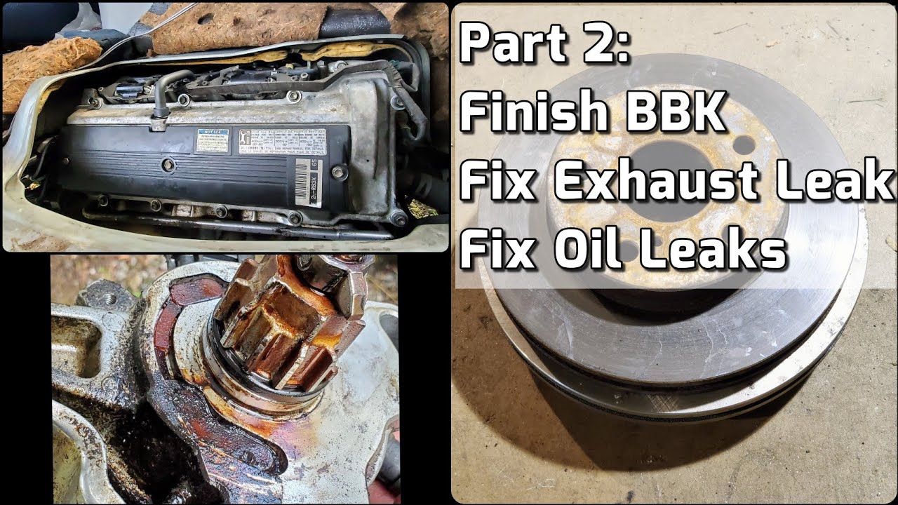 Previa Overhaul Part 2 - Finishing brakes, converter, and valve cover/distributor removal!