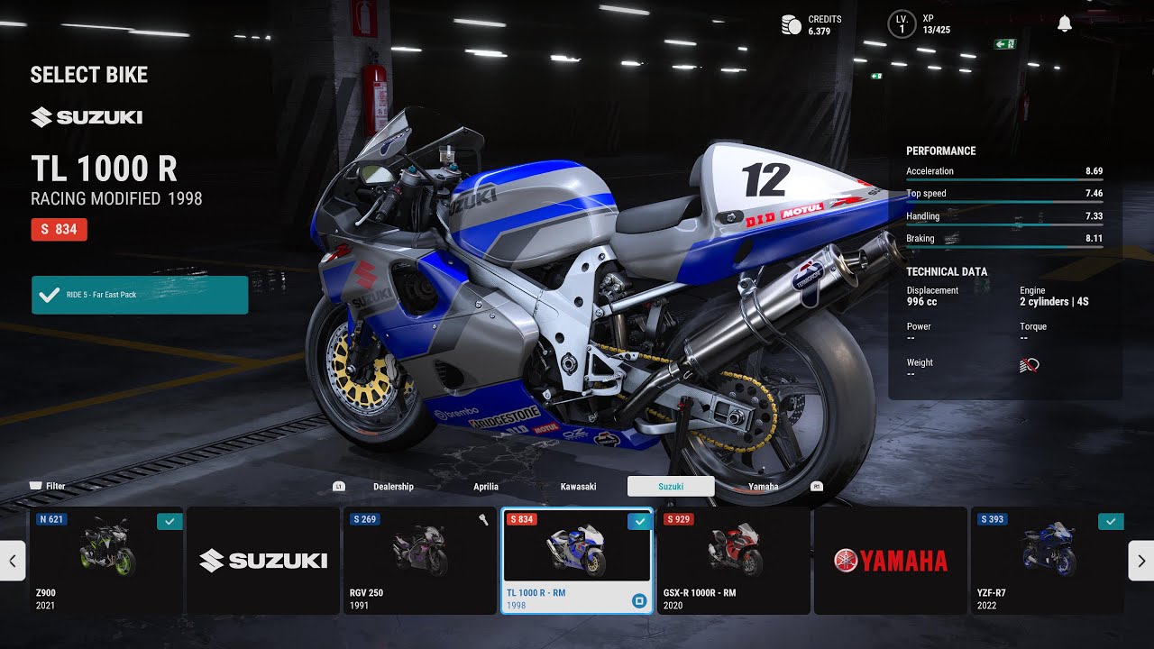 Ride 5  Full Bike List