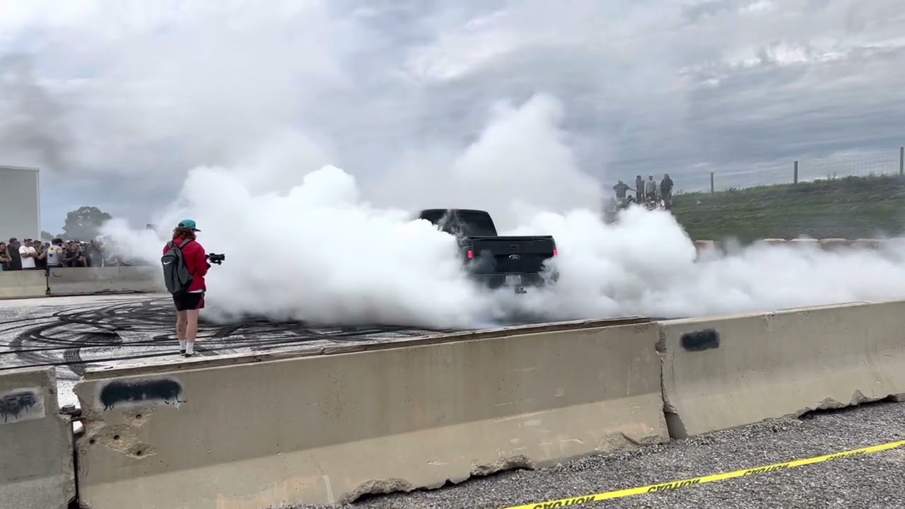 Burn out contest at the MEC (Michiana Event Center)