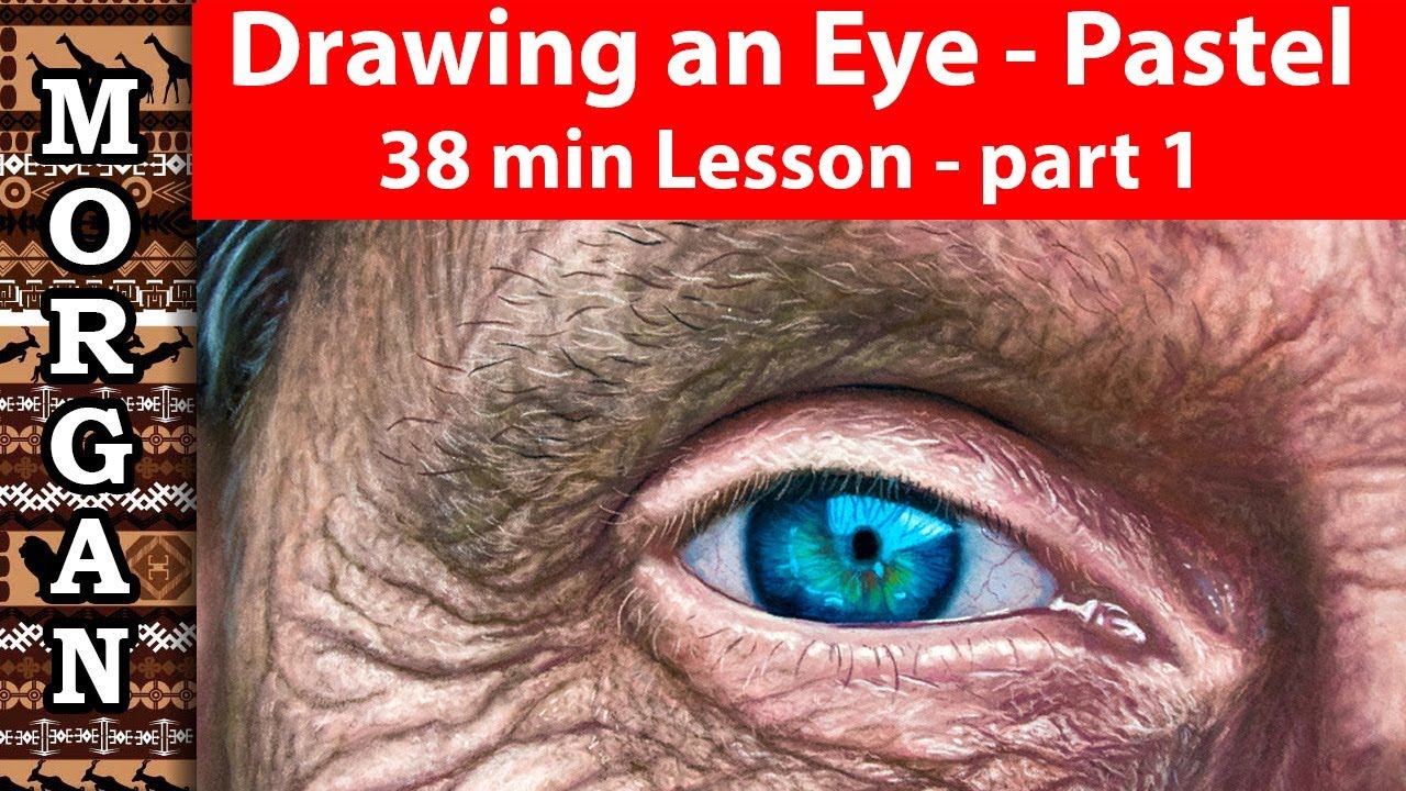 Drawing an eye (portrait) with pastel pencils and soft pastels - realistic