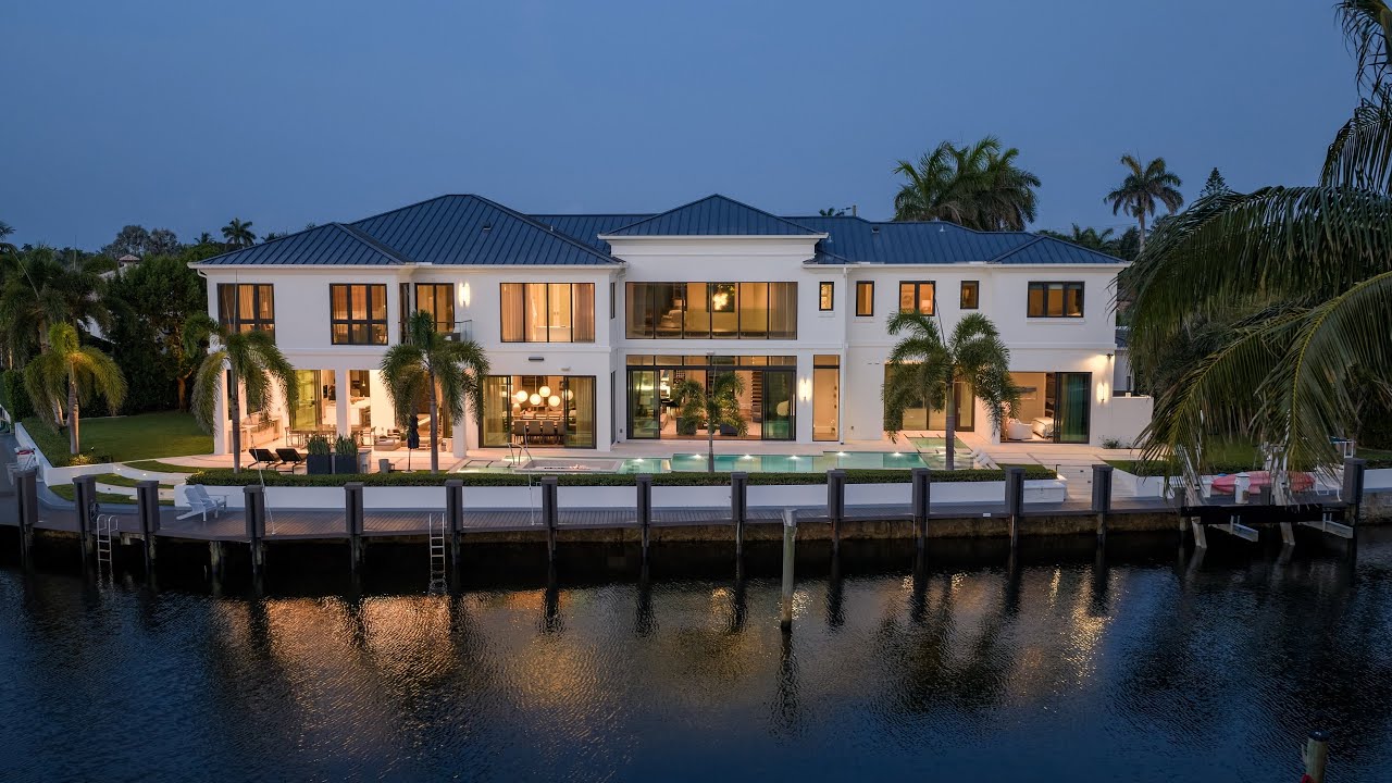 Luxury Waterfront Mansion Tour 🛥️ | Florida Dream Home with Yacht Dock & Saltwater Pool 🏝️ $10.95M