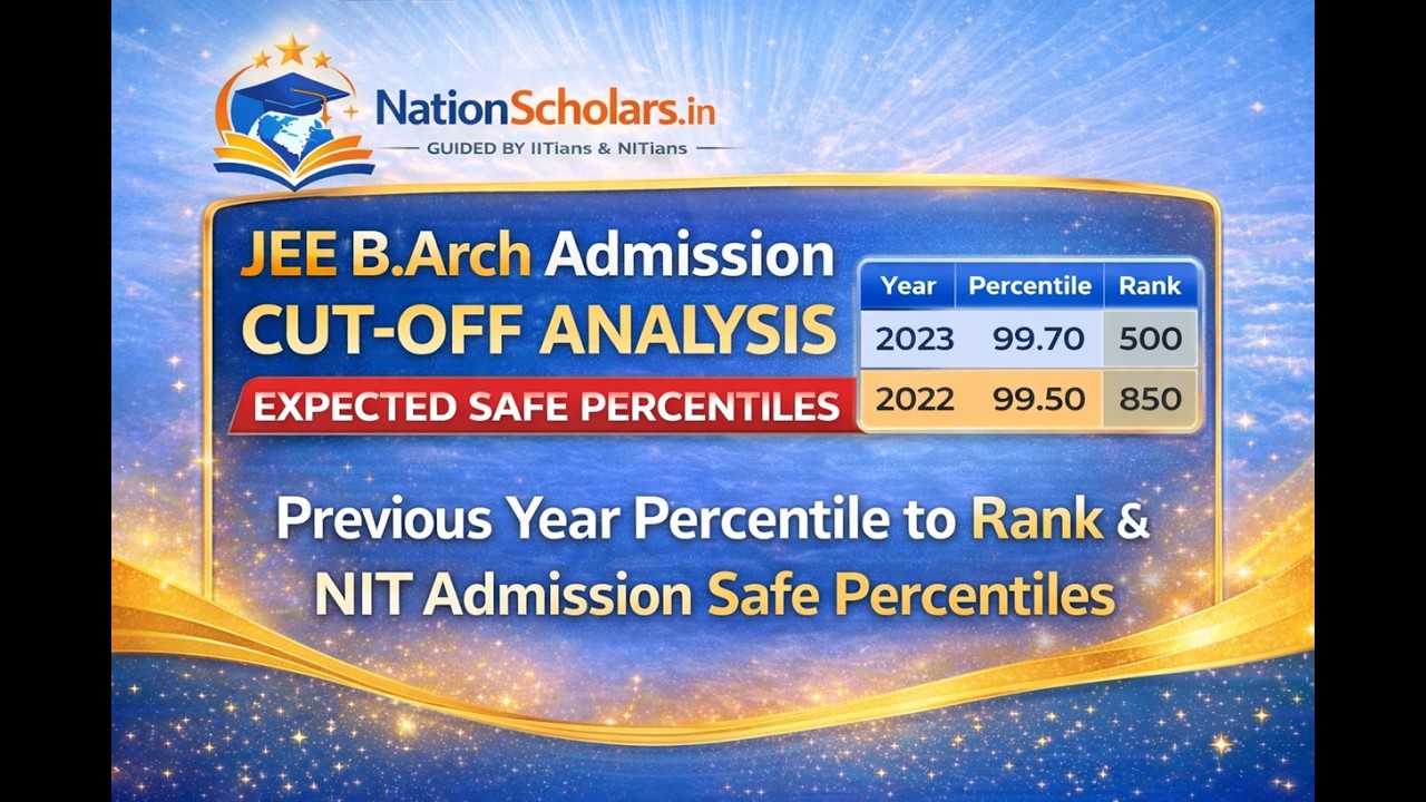 JEE B.Arch Cutoff 2026 🔥 Percentile to Rank Conversion | Safe Percentile for NIT Admission