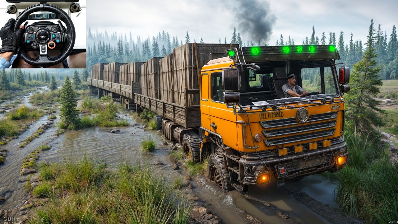 F3000  Extreme OffRoad Transporting Challenge a Heavy Stone Load | SnowRunner | Logitech G29 | #1077