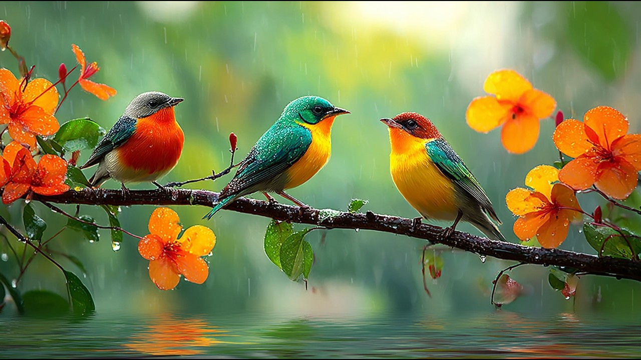 🌼 Bird Sounds & Relaxing Piano Music | Gentle Nature Music for Meditation and Sleep
