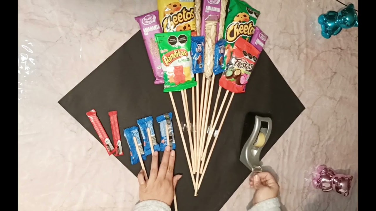 Aprende hacer un #ramo de ##dulces para este #14defebrero , #bouquet , fácil , rápido y económico 💐🍬