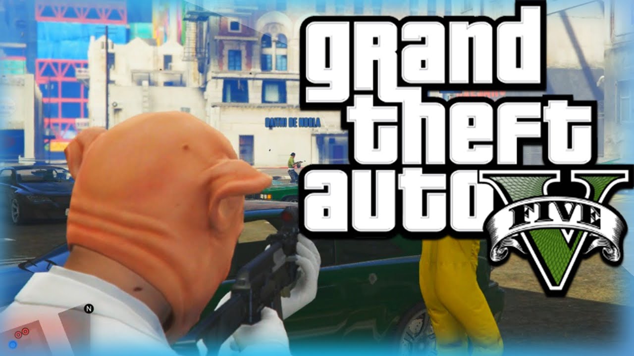 GTA 5 Heists Funny Moments Humane Labs - Heist Piggy, Stealing Insurgents and More!  (Part 1)
