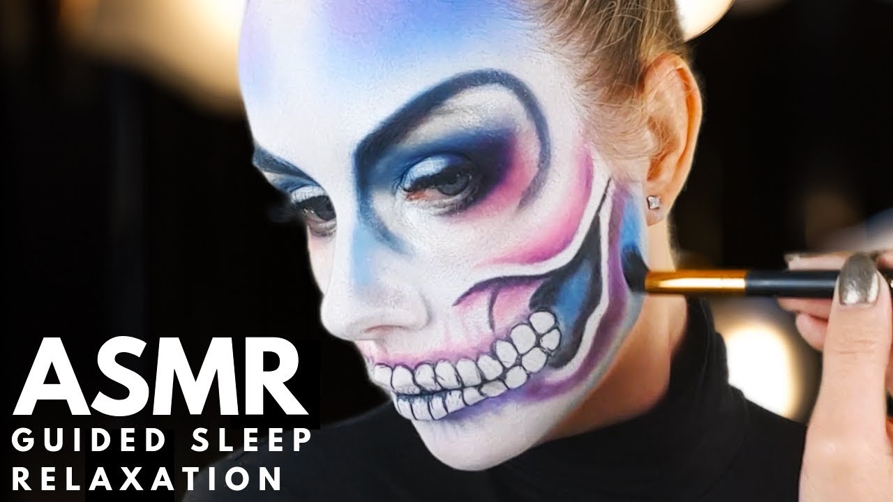 ASMR Close Whisper Guided Sleep | Muscle Relaxation (Doing My Makeup)