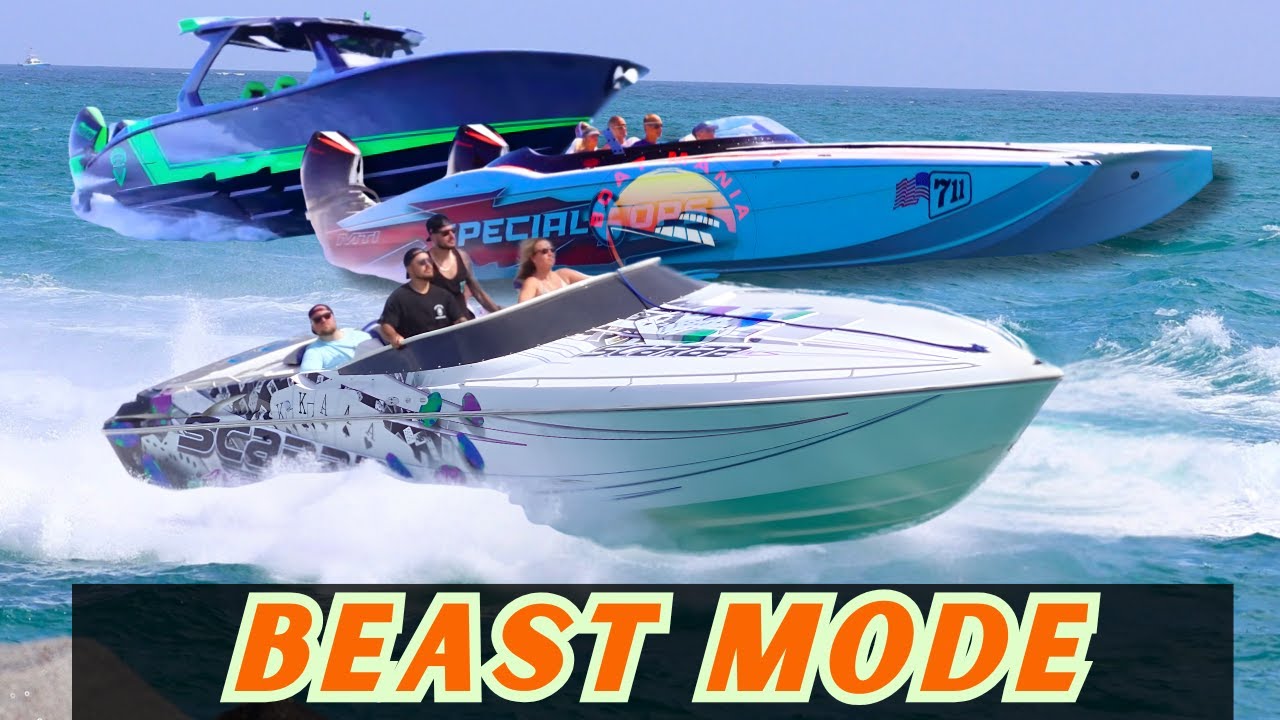 SPEED BOAT BEAST MODE AT HAULOVER INLET