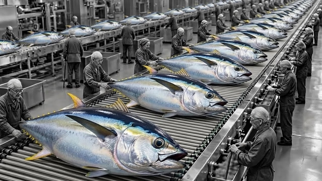 Inside the MASSIVE California TUNA Factory &mdash; From OCEAN to CAN (Full Industrial Process)