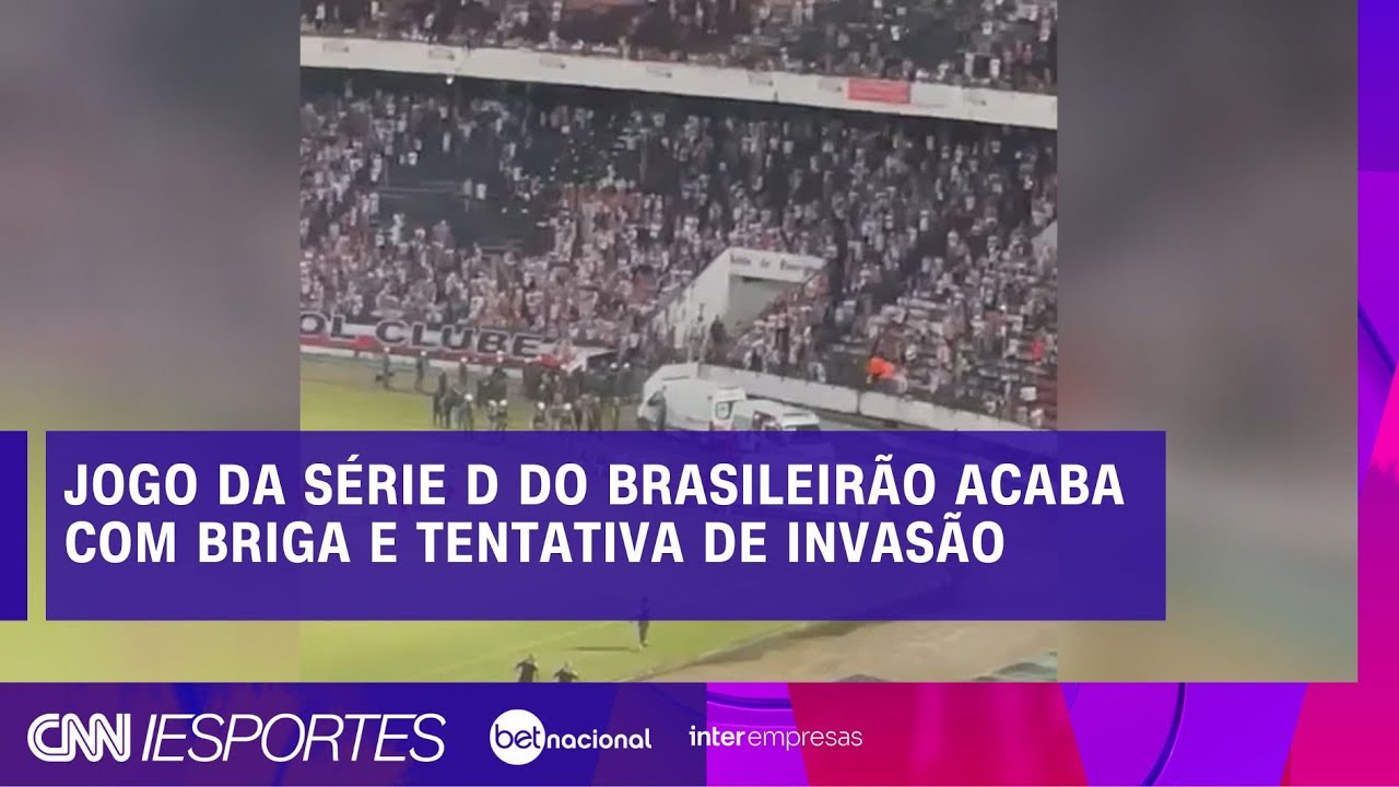 Jogo da série D do Brasileirão acaba com briga e tentativa de invasão | LIVE CNN