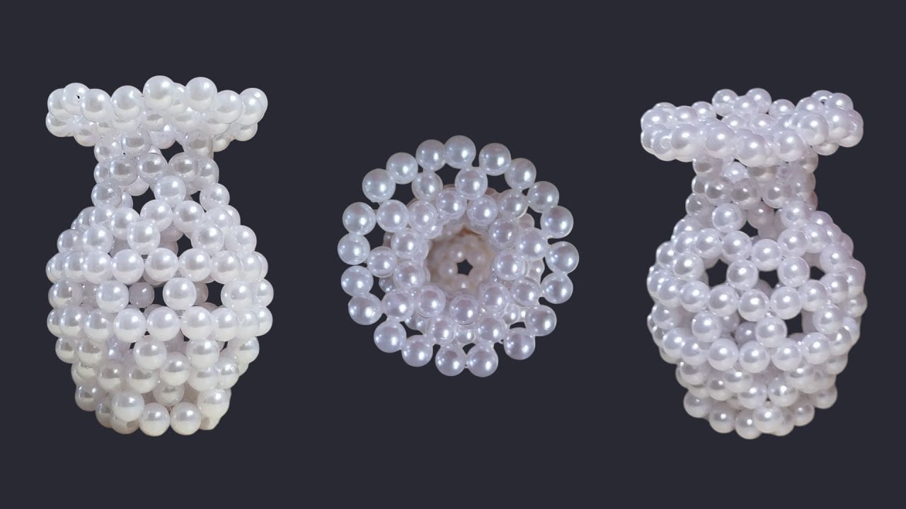 Beaded vase, DIY vase, handmade vase, vase, beading, beads