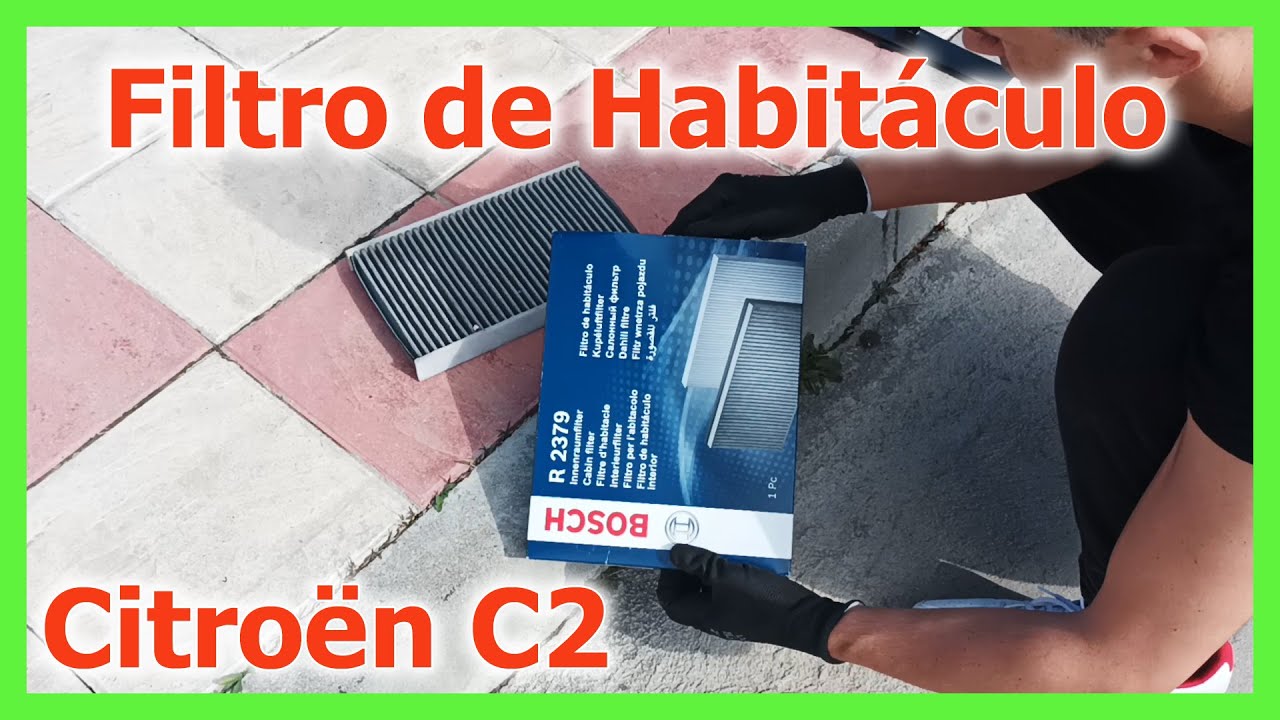 🙌 Sustitucion Filtro Habitáculo - Antiolores con Carbón Activo - Citroën C2 1.6i VTR  ✨